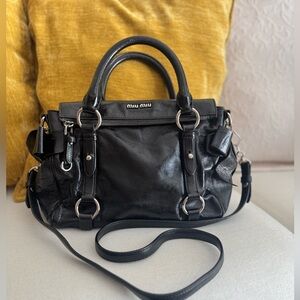 Miu Miu Black Leather Satchel